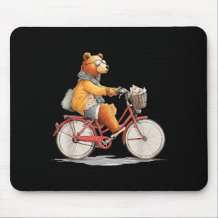 Lustiges Blumenfahrradkostüm mit Teddybär für Jung Mousepad