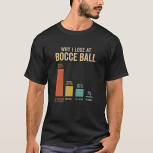 Lustiges Bocce Ball Warum ich bei Bocce Ball verli T-Shirt