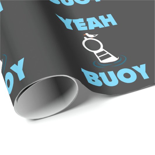 Lustiges Bootfahrt-Wortspiel - Yeah Geschenkpapier (Rolleneckpunkt)