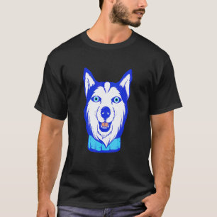 Lustiges Böse-Augen-Husky-Hund Für Griechisches Ta T-Shirt