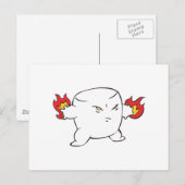 lustiges böse Marshmallow Postkarte (Vorne/Hinten)