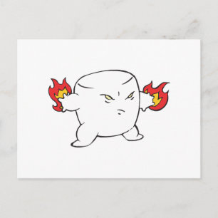lustiges böse Marshmallow Postkarte
