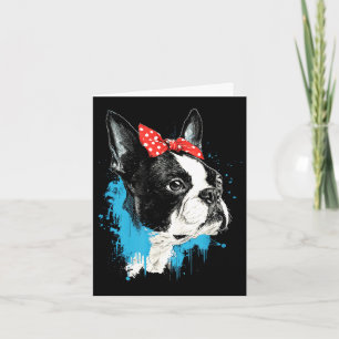 Lustiges Boston-Terrier-Design für Hunde-Liebhaber Karte