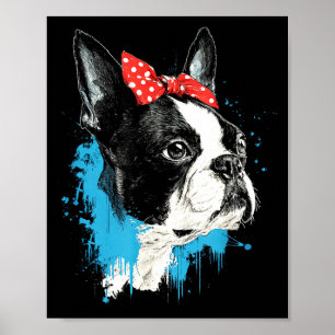 Lustiges Boston-Terrier-Design für Hunde-Liebhaber Poster