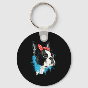 Lustiges Boston-Terrier-Design für Hunde-Liebhaber Schlüsselanhänger