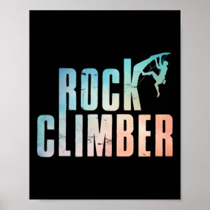 Lustiges Boulder-Klettern für Männer Poster