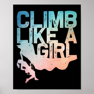 Lustiges Boulderdesign für Mädchen Frauen Kinder K Poster