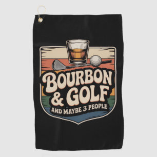 Lustiges Bourbon-Golf-Golfer-Vater-Geschenk Golfhandtuch