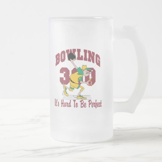 Lustiges Bowling 300 Mattglas Bierglas (Rechts)