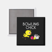 Lustiges Bowling-Geschenk Frauen Niedliches Bowlin Magnet (Vorderseite/Rückseite)