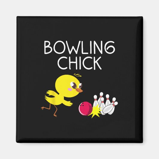Lustiges Bowling-Geschenk Frauen Niedliches Bowlin Magnet (Vorne)