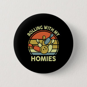 Lustiges Bowling-Shirt Rollen Mit Meinen Kumpels V Button