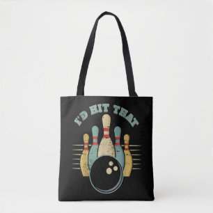 Lustiges Bowling Vintage T-Shirt Ich Würde Das Tre Tasche