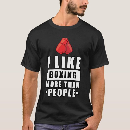 Lustiges Boxdesign T-Shirt (Vorderseite)