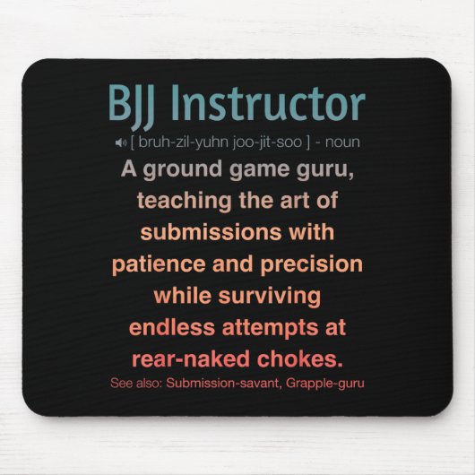 Lustiges brasilianisches Jiu-Jitsu Mousepad (Vorne)