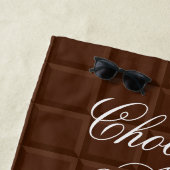 Lustiges braunes Schokoladensüchtig-Badetuch Strandtuch (Beispiel)