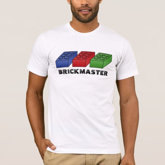 Lustiges Brickmaster - vektorPopkunst T-Shirt (Vorderseite)