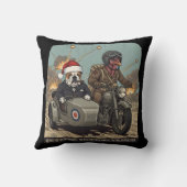 Lustiges britisches Weihnachtsthema Kissen (Rückseite)