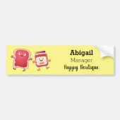 Lustiges Brot und Marmeladenfiguren Autoaufkleber (Vorne)