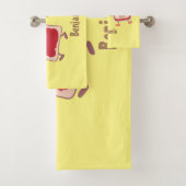 Lustiges Brot und Marmeladenfiguren Badhandtuch Set (Insitu)