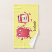 Lustiges Brot und Marmeladenfiguren Badhandtuch Set (Handtuch)