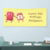 Lustiges Brot und Marmeladenfiguren Banner (Messe)