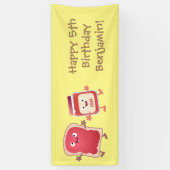 Lustiges Brot und Marmeladenfiguren Banner (Vertikal)