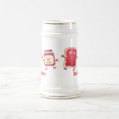 Lustiges Brot und Marmeladenfiguren Bierglas (Mittel)