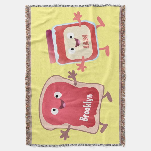 Lustiges Brot und Marmeladenfiguren Decke (Vorderseite Vertikal)