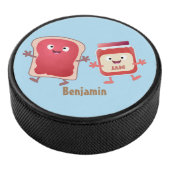 Lustiges Brot und Marmeladenfiguren Eishockey Puck (3/4)