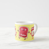 Lustiges Brot und Marmeladenfiguren Espressotasse (Vorderseite Rechts)