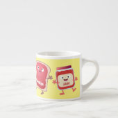 Lustiges Brot und Marmeladenfiguren Espressotasse (Rechts)