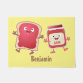 Lustiges Brot und Marmeladenfiguren Fußmatte (Vorderseite)