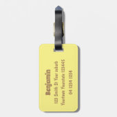 Lustiges Brot und Marmeladenfiguren Gepäckanhänger (Rückseite vertikal)