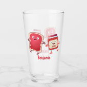 Lustiges Brot und Marmeladenfiguren Glas (Vorderseite)