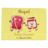 Lustiges Brot und Marmeladenfiguren Große Geschenktüte (Rückseite)