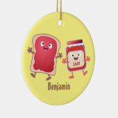 Lustiges Brot und Marmeladenfiguren Keramik Ornament (Rechts)