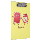 Lustiges Brot und Marmeladenfiguren Klemmbrett (Rechts)