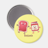 Lustiges Brot und Marmeladenfiguren Magnet (Vorderseite/Rückseite)