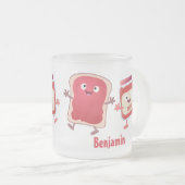 Lustiges Brot und Marmeladenfiguren Mattglastasse (VorderseiteRechts)