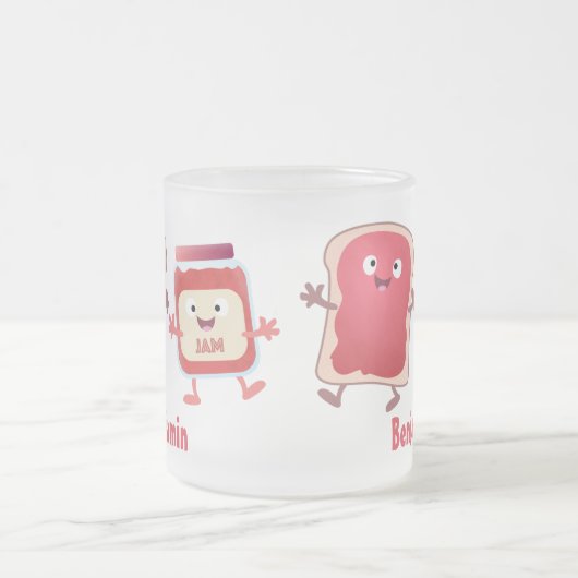 Lustiges Brot und Marmeladenfiguren Mattglastasse (Mittel)