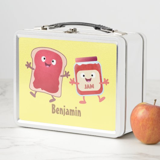 Lustiges Brot und Marmeladenfiguren Metall Brotdose (Beispiel)