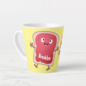 Lustiges Brot und Marmeladenfiguren Milchtasse (Linke Ecke)