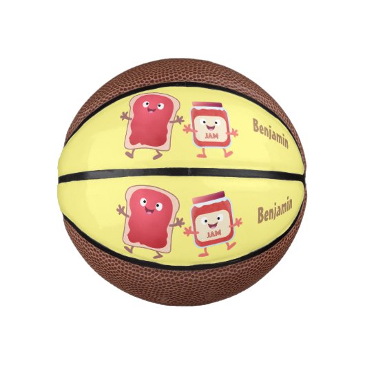 Lustiges Brot und Marmeladenfiguren Mini Basketball (Vorderseite)
