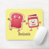 Lustiges Brot und Marmeladenfiguren Mousepad (Mit Mouse)