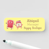 Lustiges Brot und Marmeladenfiguren Namensschild (Beispiel)