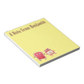 Lustiges Brot und Marmeladenfiguren Notizblock (angewinkelt)