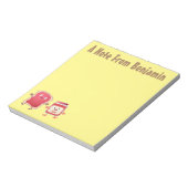 Lustiges Brot und Marmeladenfiguren Notizblock (Rotiert)