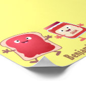 Lustiges Brot und Marmeladenfiguren Poster (Ecke)