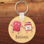 Lustiges Brot und Marmeladenfiguren Schlüsselanhänger (Vorderseite)